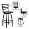 Flash Furniture Restaurant Stool, Ladder Back, Mah Seat, Material: Wood XU-6F8B-LADSWVL-MAHW-GG - alternate 7