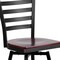Flash Furniture Restaurant Stool, Ladder Back, Mah Seat, Material: Wood XU-6F8B-LADSWVL-MAHW-GG - alternate 8