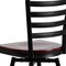 Flash Furniture Restaurant Stool, Ladder Back, Mah Seat, Material: Wood XU-6F8B-LADSWVL-MAHW-GG - alternate 9