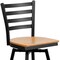 Flash Furniture Restaurant Stool, Ladder Back, Nat Seat, Seat Height Range: 30-1/4" XU-6F8B-LADSWVL-NATW-GG - alternate 10