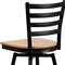 Flash Furniture Restaurant Stool, Ladder Back, Nat Seat, Seat Height Range: 30-1/4" XU-6F8B-LADSWVL-NATW-GG - alternate 2