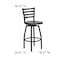 Flash Furniture Restaurant Stool, Ladder Back, Wal Seat XU-6F8B-LADSWVL-WALW-GG - alternate 6