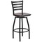 Flash Furniture Restaurant Stool, Ladder Back, Wal Seat XU-6F8B-LADSWVL-WALW-GG - alternate 7