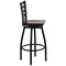 Flash Furniture Restaurant Stool, Ladder Back, Wal Seat XU-6F8B-LADSWVL-WALW-GG - alternate 9