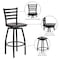 Flash Furniture Restaurant Stool, Ladder Back, Wal Seat XU-6F8B-LADSWVL-WALW-GG - alternate 2