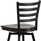 Flash Furniture Restaurant Stool, Ladder Back, Wal Seat XU-6F8B-LADSWVL-WALW-GG - alternate 8