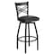 Flash Furniture Swivel Batstool, X Back, Black Seat XU-6F8B-XSWVL-BLKV-GG - alternate 5