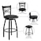 Flash Furniture Swivel Batstool, X Back, Black Seat XU-6F8B-XSWVL-BLKV-GG - alternate 4