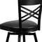 Flash Furniture Swivel Batstool, X Back, Black Seat XU-6F8B-XSWVL-BLKV-GG - alternate 7