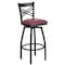 Flash Furniture Swivel Batstool, X Back, Burgundy Seat XU-6F8B-XSWVL-BURV-GG - alternate 3