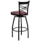 Flash Furniture Swivel Batstool, X Back, Burgundy Seat XU-6F8B-XSWVL-BURV-GG - alternate 2