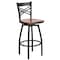 Flash Furniture Swivel Batstool, X Back, Cherry Seat XU-6F8B-XSWVL-CHYW-GG - alternate 4