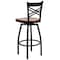 Flash Furniture Swivel Batstool, X Back, Cherry Seat XU-6F8B-XSWVL-CHYW-GG - alternate 2
