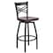 Flash Furniture Swivel Batstool, X Back, Mahogany Seat XU-6F8B-XSWVL-MAHW-GG - alternate 2