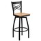 Flash Furniture Swivel Batstool, X Back, Natural Seat XU-6F8B-XSWVL-NATW-GG - alternate 4