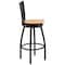 Flash Furniture Swivel Batstool, X Back, Natural Seat XU-6F8B-XSWVL-NATW-GG - alternate 2