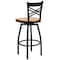 Flash Furniture Swivel Batstool, X Back, Natural Seat XU-6F8B-XSWVL-NATW-GG - alternate 3