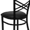 Flash Furniture Hercules Restaurant Chair, Black Back, 16-1/2 in W 17" L 32-1/4" H XU-6FOBXBK-BLKV-GG - alternate 2