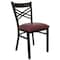 Flash Furniture Hercules Restaurant Chair, 16-1/2 in W 17" L 32-1/4" H XU-6FOBXBK-BURV-GG - alternate 5