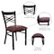 Flash Furniture Hercules Restaurant Chair, 16-1/2 in W 17" L 32-1/4" H XU-6FOBXBK-BURV-GG - alternate 4