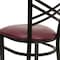 Flash Furniture Hercules Restaurant Chair, 16-1/2 in W 17" L 32-1/4" H XU-6FOBXBK-BURV-GG - alternate 6