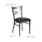 Flash Furniture Hercules Restaurant Chair, Black Back, 16-1/2 in W 17" L 32-1/4" H XU-6FOB-CLR-BLKV-GG - alternate 4