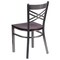 Flash Furniture Hercules Restaurant Chair, Wood Back, 16-1/2 in W 17" L 32-1/4" H XU-6FOB-CLR-MAHW-GG - alternate 2