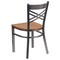Flash Furniture Hercules Restaurant Chair, Wood Back, 16-1/2 in W 17" L 32-1/4" H XU-6FOB-CLR-NATW-GG - alternate 3