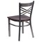 Flash Furniture Hercules Restaurant Chair, Wood Back, 16-1/2 in W 17" L 32-1/4" H XU-6FOB-CLR-WALW-GG - alternate 3
