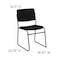 Flash Furniture Fabric Stack Chair, Black XU-8700-BLK-B-30-GG - alternate 3