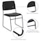 Flash Furniture Stack Chair, Sled Base, Black Vinyl XU-8700-BLK-B-VYL-30-GG - alternate 4