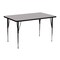 Flash Furniture Rectangle Activity Table, 24 W, 48 L, 30.125 H, Chrome, Laminate, Particleboard, Steel, Grey XU-A2448-REC-GY-T-A-GG - alternate 3