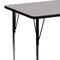 Flash Furniture Rectangle Activity Table, 24 W, 48 L, 30.125 H, Chrome, Laminate, Particleboard, Steel, Grey XU-A2448-REC-GY-T-A-GG - alternate 10