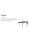 Flash Furniture Trapezoid Activity Table, Chrome, Laminate, Particleboard, Steel, Grey XU-A2448-TRAP-GY-H-P-GG - alternate 6