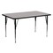 Flash Furniture Rectangle Activity Table, Chrome, Laminate, Particleboard, Steel, Grey XU-A2460-REC-GY-H-A-GG - alternate 5