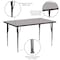 Flash Furniture Rectangle Activity Table, Chrome, Laminate, Particleboard, Steel, Grey XU-A2460-REC-GY-H-A-GG - alternate 3