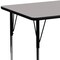 Flash Furniture Rectangle Activity Table, Chrome, Laminate, Particleboard, Steel, Grey XU-A2460-REC-GY-H-A-GG - alternate 7
