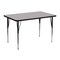Flash Furniture Rectangle Activity Table, Chrome, Laminate, Particleboard, Steel, Grey XU-A3048-REC-GY-T-A-GG - alternate 4