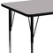 Flash Furniture Rectangle Activity Table, Chrome, Laminate, Particleboard, Steel, Grey XU-A3048-REC-GY-T-A-GG - alternate 5