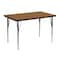 Flash Furniture Rectangle Activity Table, Chrome, Laminate, Particleboard, Steel, Wood Grain XU-A3048-REC-OAK-T-A-GG - alternate 2