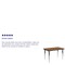 Flash Furniture Rectangle Activity Table, Chrome, Laminate, Particleboard, Steel, Wood Grain XU-A3048-REC-OAK-T-A-GG - alternate 5