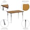 Flash Furniture Rectangle Activity Table, Chrome, Laminate, Particleboard, Steel, Wood Grain XU-A3048-REC-OAK-T-A-GG - alternate 6
