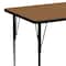 Flash Furniture Rectangle Activity Table, Chrome, Laminate, Particleboard, Steel, Wood Grain XU-A3048-REC-OAK-T-A-GG - alternate 10