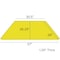 Flash Furniture Trapezoid Table, Trapezoid, Lckng Casters, Yl, 30"x60", Chrome, Laminate, Particleboard, Steel, Yellow XU-A3060-TRAP-YEL-T-A-CAS-GG - alternate 3