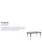 Flash Furniture Rectangle Activity Table, 30" W, 72" L, 30.25" H, Laminate, Grey XU-A3072-REC-GY-H-A-GG - alternate 4