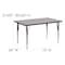 Flash Furniture Rectangle Activity Table, Chrome, Laminate, Particleboard, Steel, Grey XU-A3072-REC-GY-T-A-GG - alternate 5