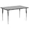 Flash Furniture Rectangle Activity Table, Chrome, Laminate, Particleboard, Steel, Grey XU-A3072-REC-GY-T-A-GG - alternate 3