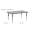 Flash Furniture Rectangle Activity Table, Chrome, Laminate, Particleboard, Steel, Grey XU-A3072-REC-GY-T-P-GG - alternate 4