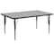 Flash Furniture Rectangle Activity Table, Chrome, Laminate, Particleboard, Steel, Grey XU-A3072-REC-GY-T-P-GG - alternate 2