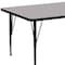Flash Furniture Rectangle Activity Table, Chrome, Laminate, Particleboard, Steel, Grey XU-A3072-REC-GY-T-P-GG - alternate 8